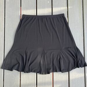 Vintage black godet short skirt, Y2K whimsigoth preppy